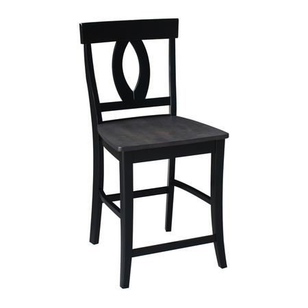 International Concepts Cosmo Counter Height Stool, 24" Seat Height, Coal S75-1702